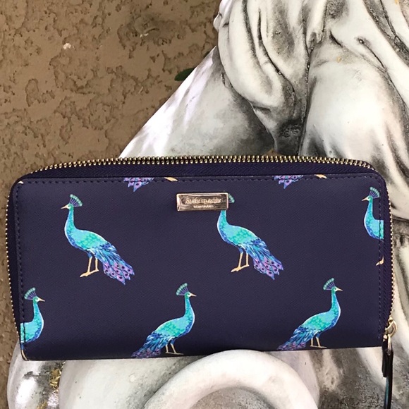 kate spade Handbags - Kate Spade Peacock Large Zip Around Wallet